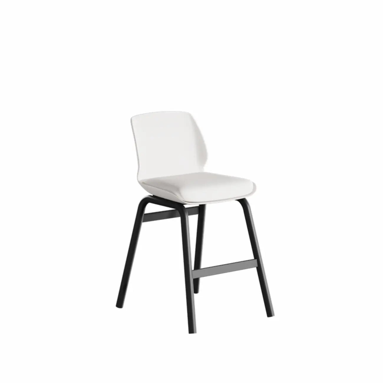 Tabouret de bar minimaliste en métal rembourré, hauteur comptoir