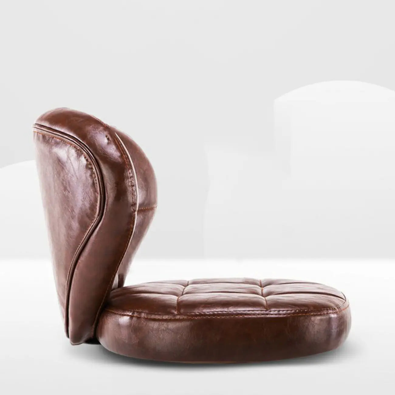 Tabourets de bar pivotants et réglables modernes carrés en similicuir capitonné