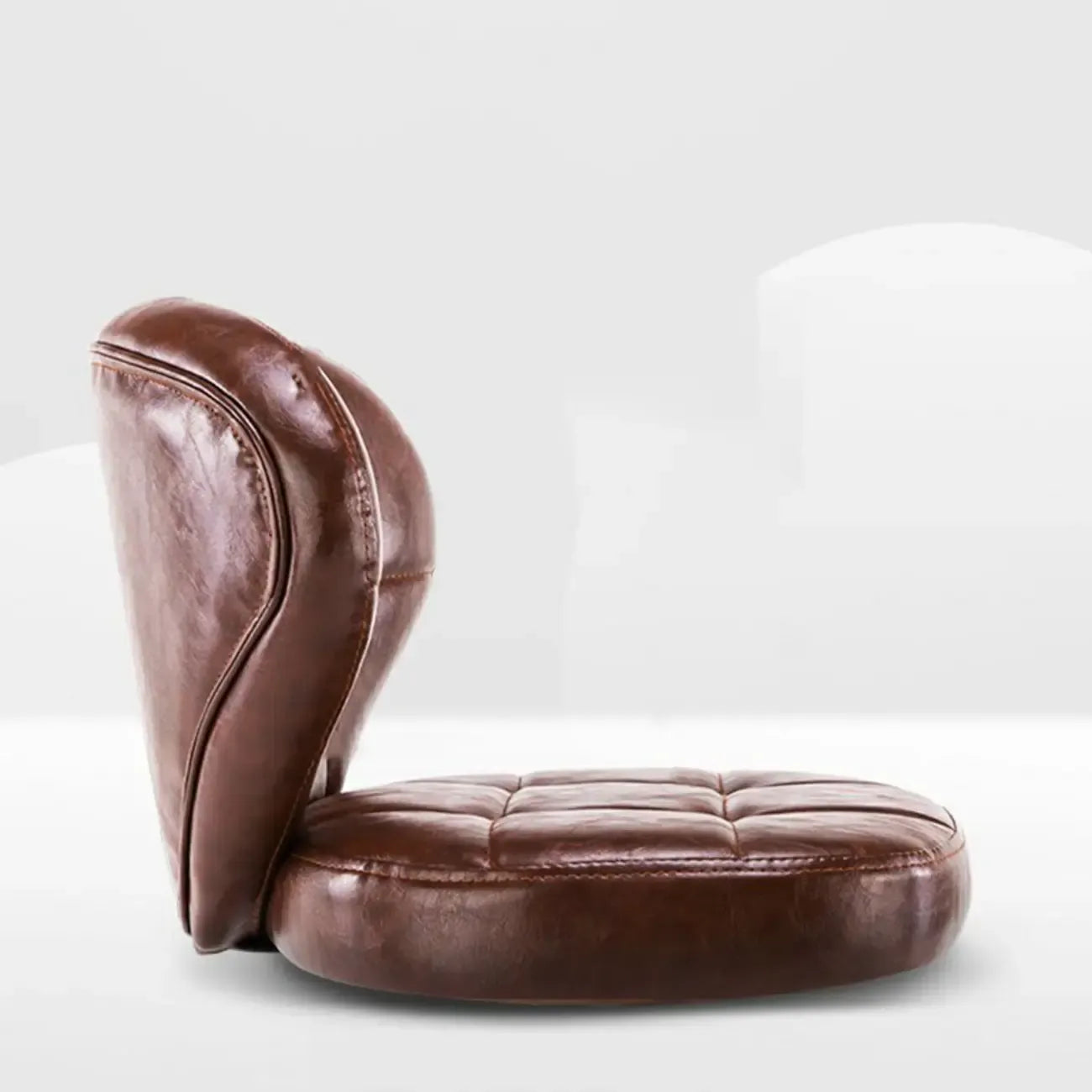 Tabourets de bar pivotants et réglables modernes carrés en similicuir capitonné