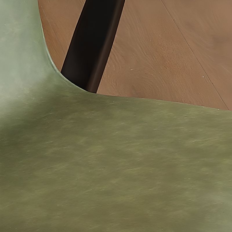 Fauteuil en chêne et similicuir style Mid-Century