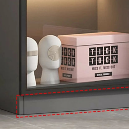 Vitrine en bois gris clair, simple et moderne