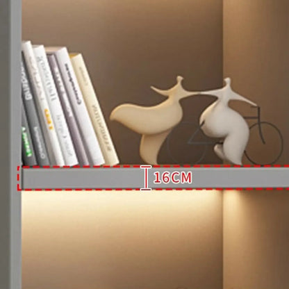 Vitrine en bois gris clair, simple et moderne