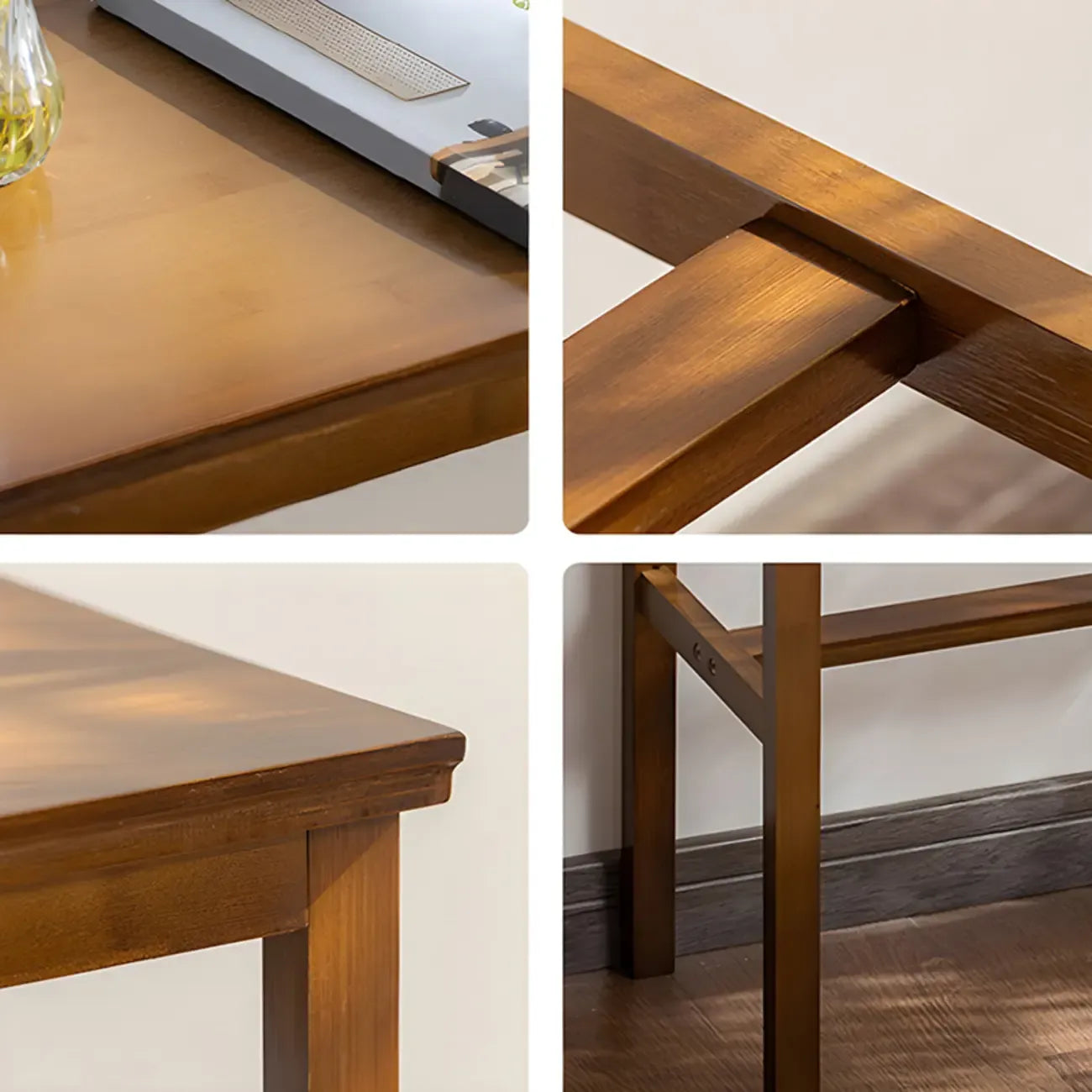 Tables de bar modernes en bois naturel avec plateau fixe et repose-pieds