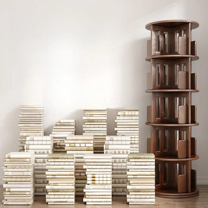 Bibliothèque d'angle pivotante verticale moderne en bois