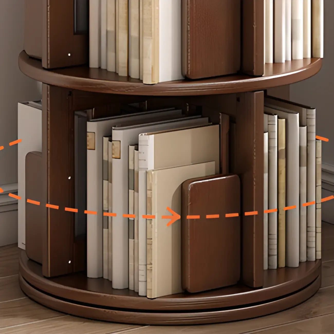 Bibliothèque d'angle pivotante verticale moderne en bois
