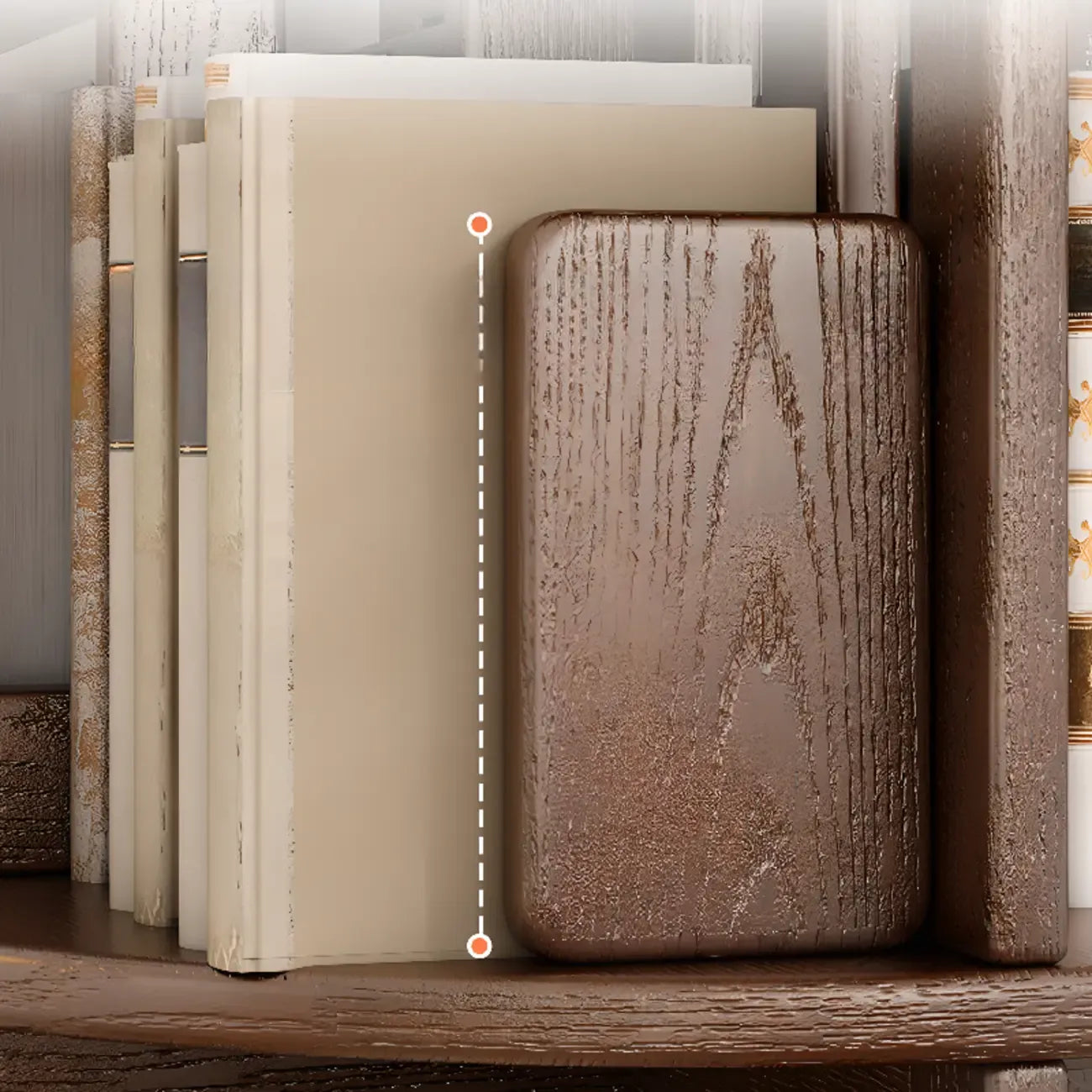Bibliothèque d'angle pivotante verticale moderne en bois
