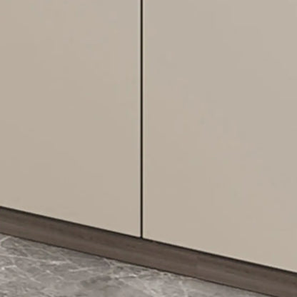 Meuble TV long en pierre gris foncé 94 avec éclairage LED