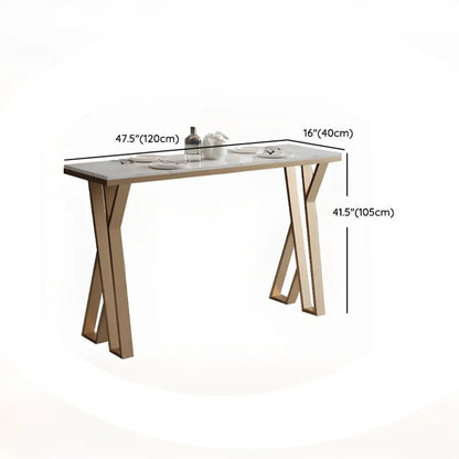 Tables de bar glamour en métal doré avec plateau en faux marbre