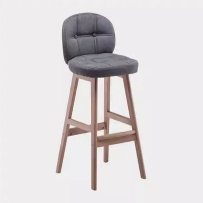 Tabouret de bar élégant à dossier bas en similicuir