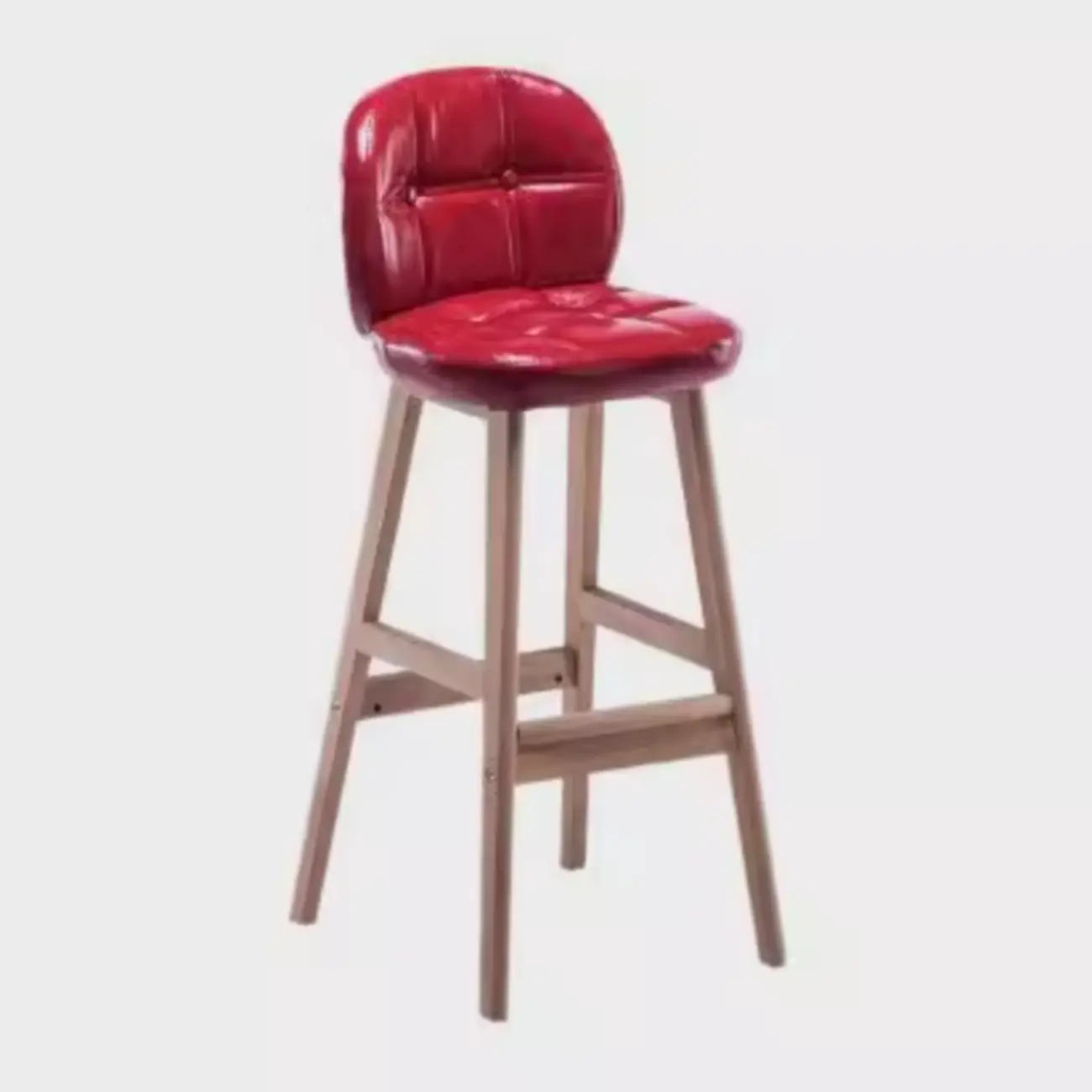 Tabouret de bar élégant à dossier bas en similicuir