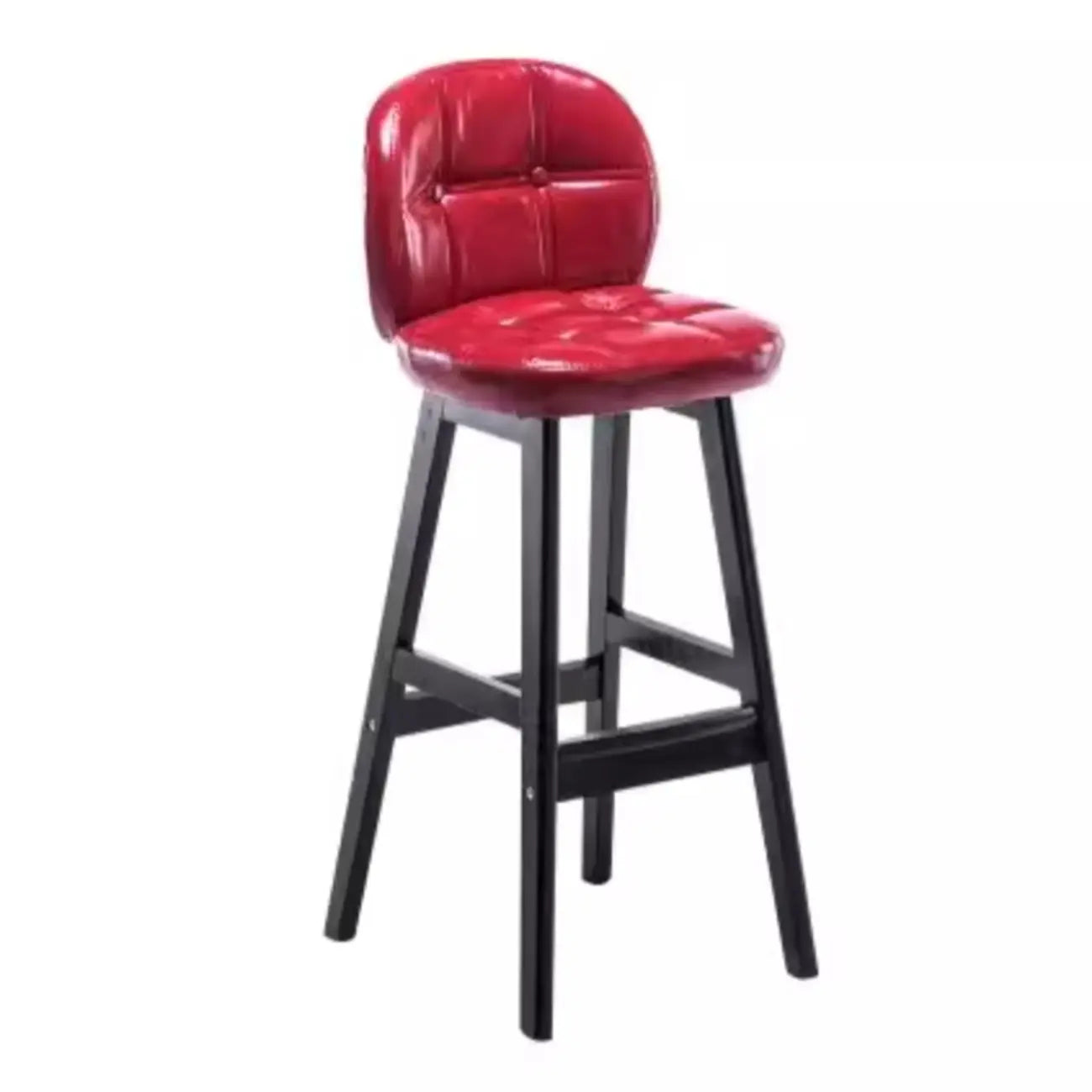 Tabouret de bar élégant à dossier bas en similicuir