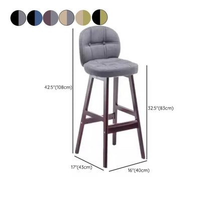 Tabouret de bar élégant à dossier bas en similicuir