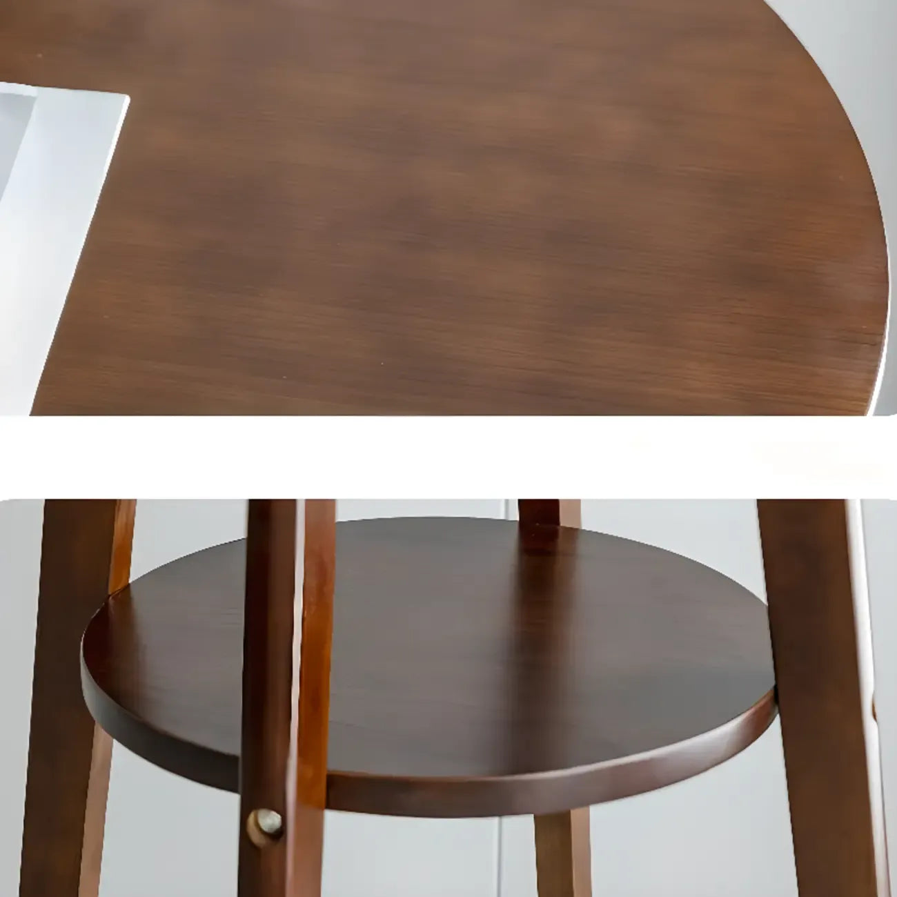 Tables de support d'étagères en bois brun scandinave