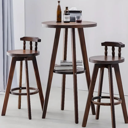 Tables de support d'étagères en bois brun scandinave