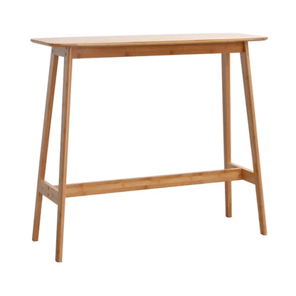 Tables de bar rondes en bois brun à pieds hauts