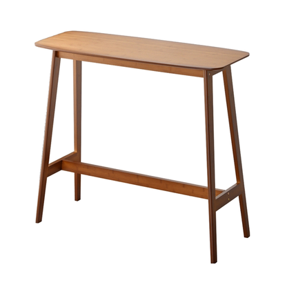 Tables de bar rondes en bois brun à pieds hauts