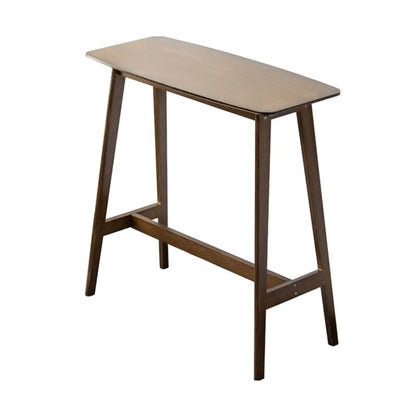 Tables de bar rondes en bois brun à pieds hauts