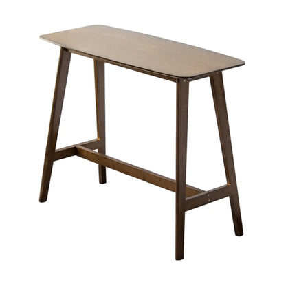 Tables de bar rondes en bois brun à pieds hauts