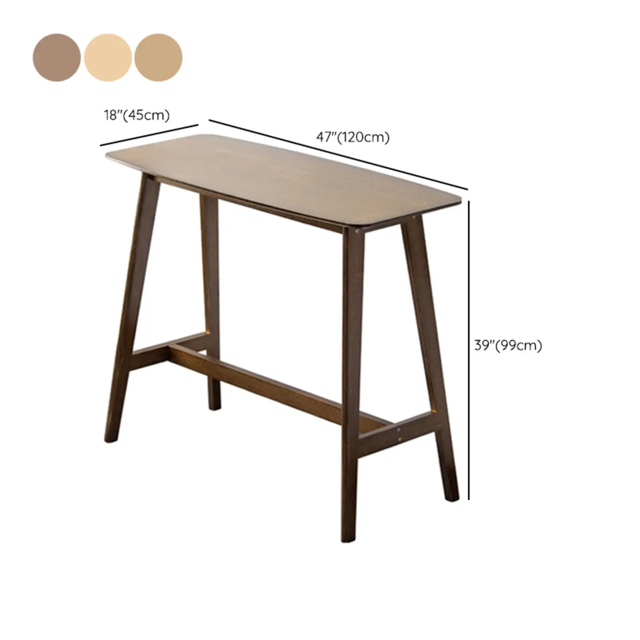 Tables de bar rondes en bois brun à pieds hauts