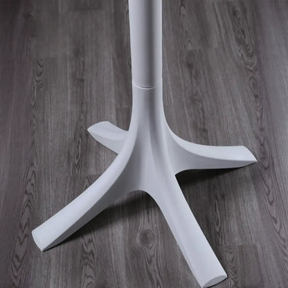 Tables de bar rondes blanches à plateau fixe en synthétique tendance