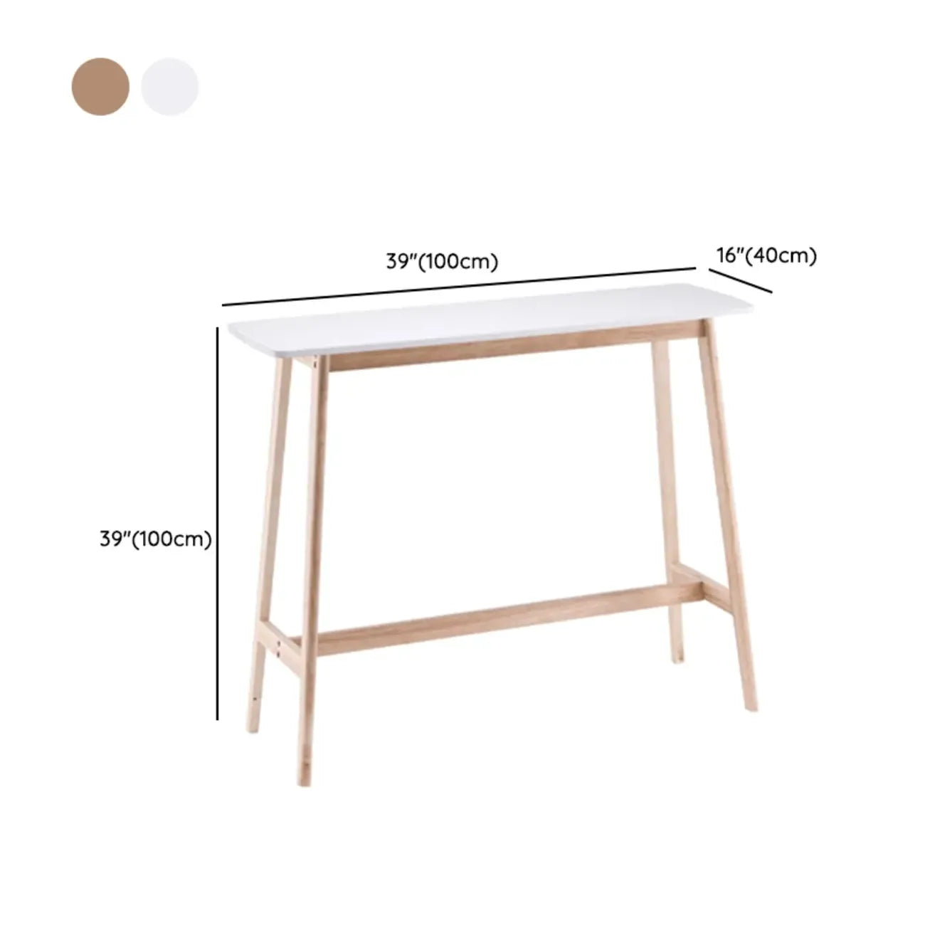 Table haute de bar scandinave en bois aux formes libres pour salle à manger