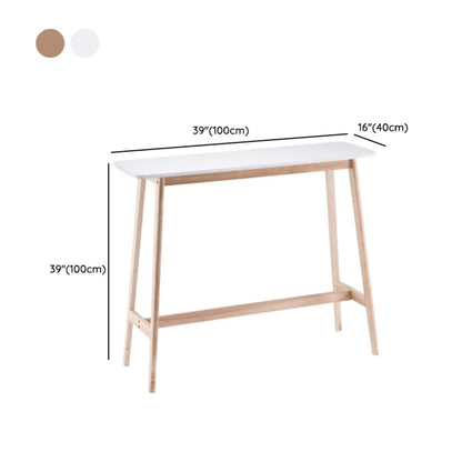 Table haute de bar scandinave en bois aux formes libres pour salle à manger