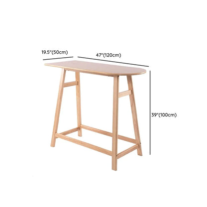 Table haute de bar scandinave en bois aux formes libres pour salle à manger