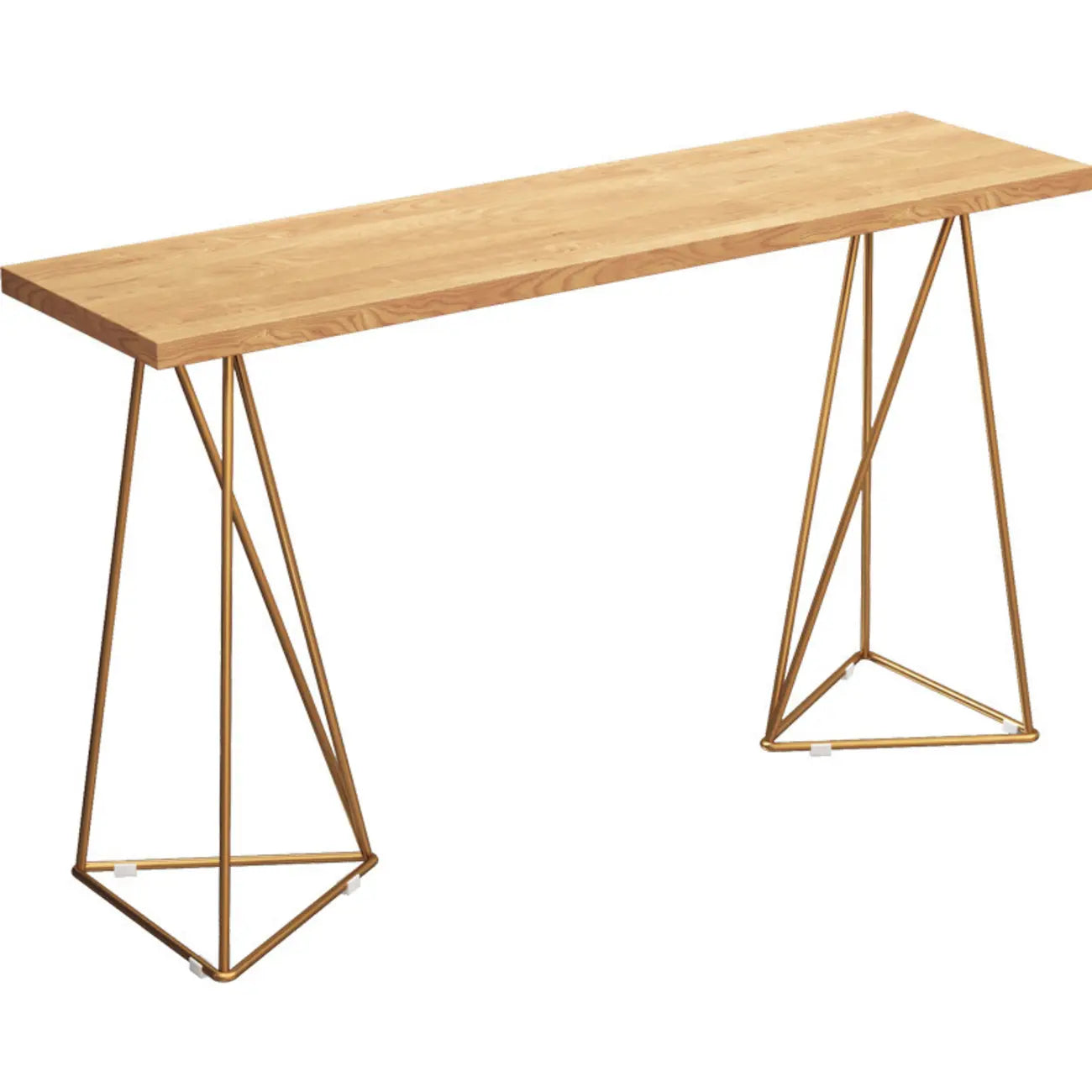 Tables de bar modernes glamour en bois naturel doré sur pied