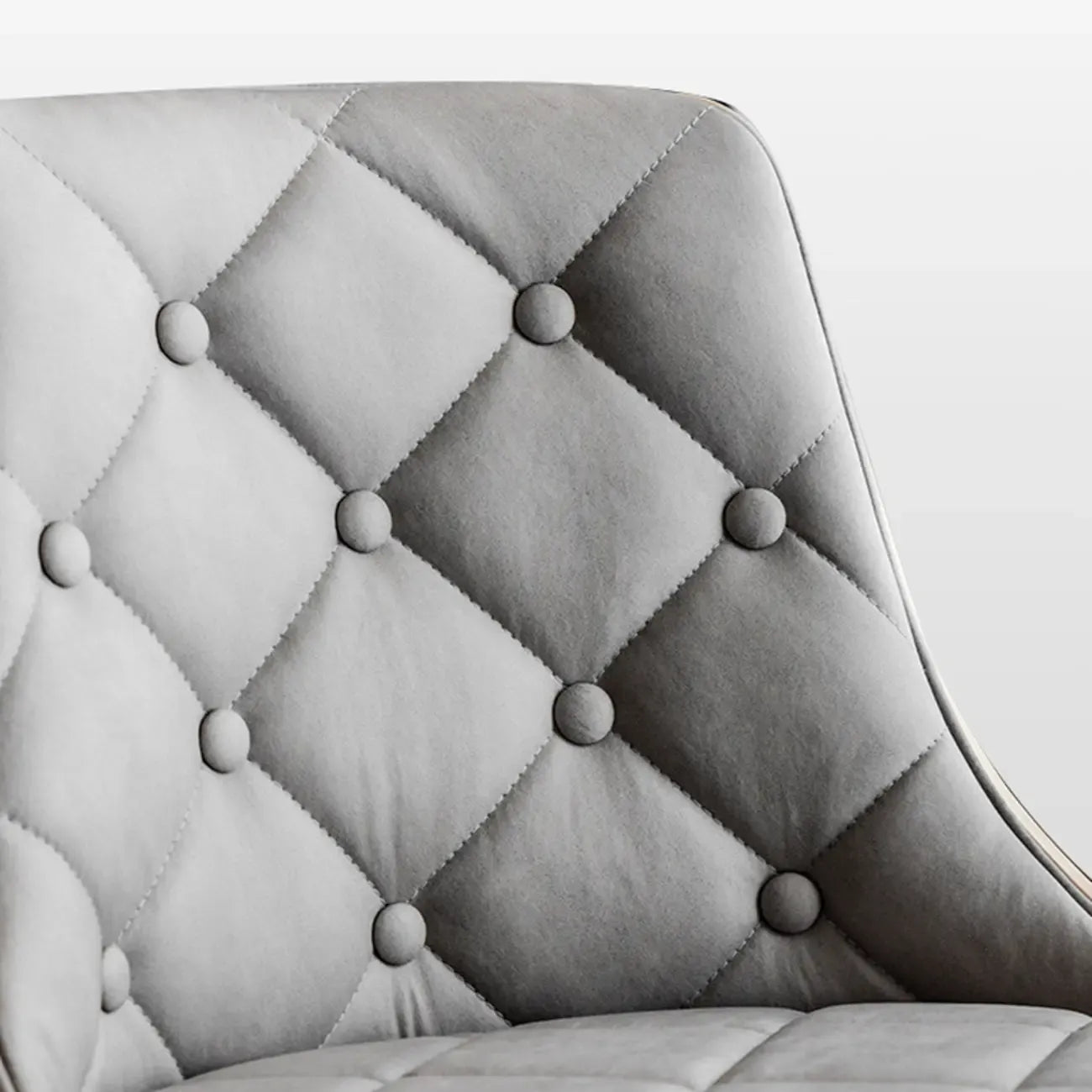 Tabouret de bar moderne réglable en cuir capitonné avec dossier haut