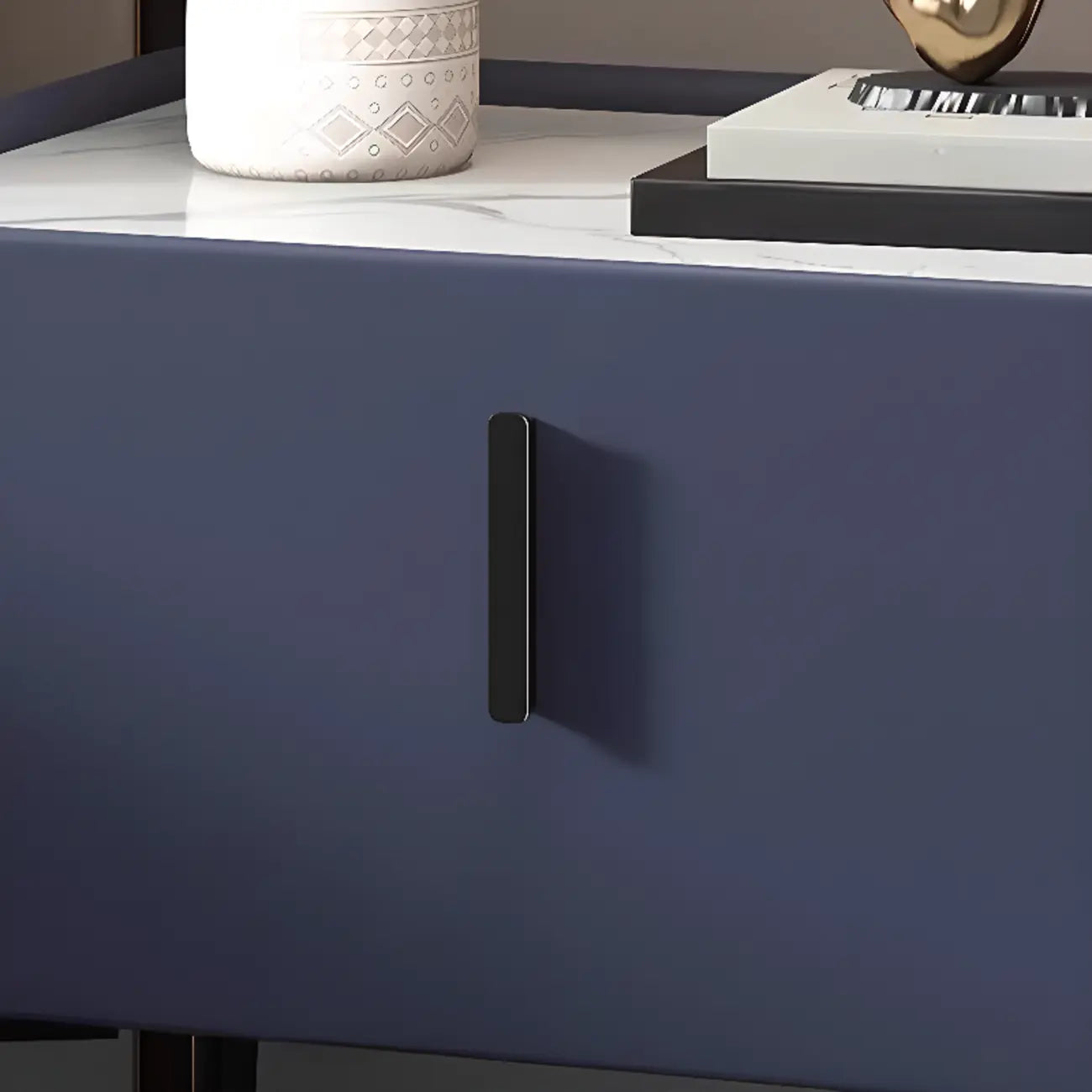 Table de chevet étroite moderne avec tiroir