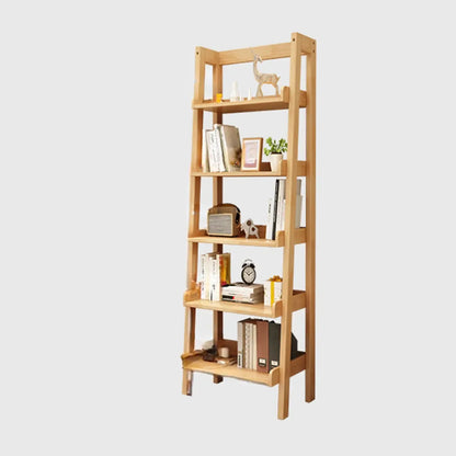 Bibliothèque échelle rectangulaire scandinave en bois à 5 niveaux