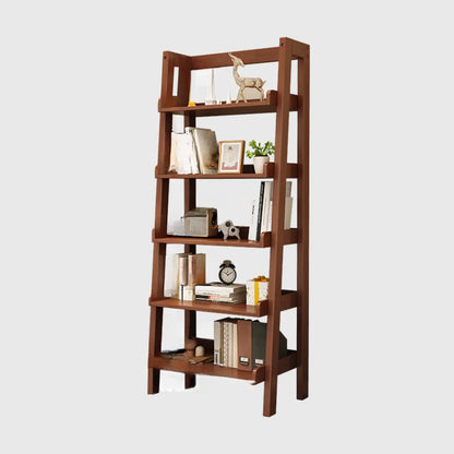 Bibliothèque échelle rectangulaire scandinave en bois à 5 niveaux