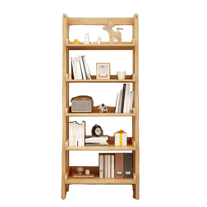 Bibliothèque échelle rectangulaire scandinave en bois à 5 niveaux