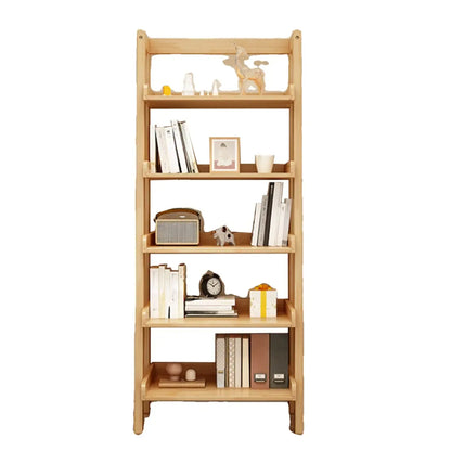 Bibliothèque échelle rectangulaire scandinave en bois à 5 niveaux