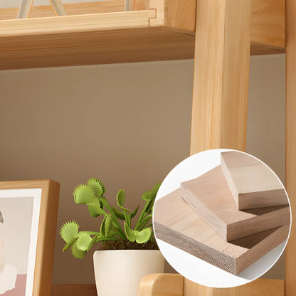 Bibliothèque échelle rectangulaire scandinave en bois à 5 niveaux