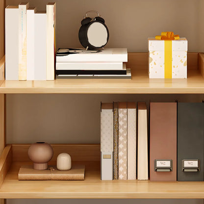 Bibliothèque échelle rectangulaire scandinave en bois à 5 niveaux