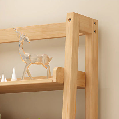 Bibliothèque échelle rectangulaire scandinave en bois à 5 niveaux