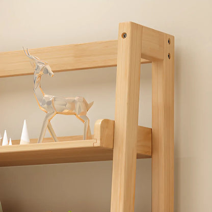 Bibliothèque échelle rectangulaire scandinave en bois à 5 niveaux