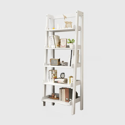Bibliothèque échelle rectangulaire scandinave en bois à 5 niveaux