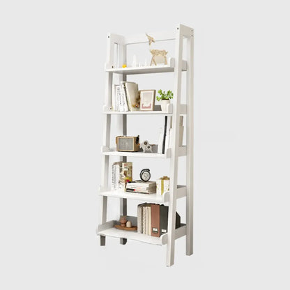 Bibliothèque échelle rectangulaire scandinave en bois à 5 niveaux