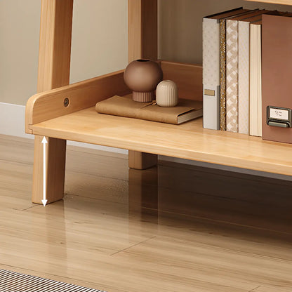 Bibliothèque échelle rectangulaire scandinave en bois à 5 niveaux