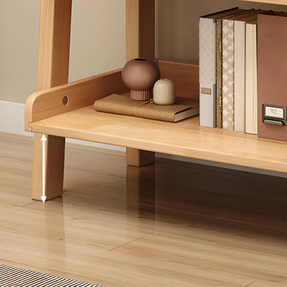 Bibliothèque échelle rectangulaire scandinave en bois à 5 niveaux