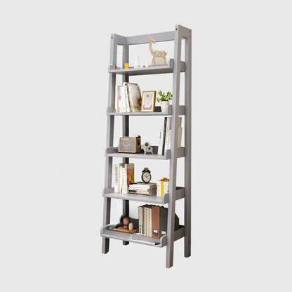 Bibliothèque échelle rectangulaire scandinave en bois à 5 niveaux
