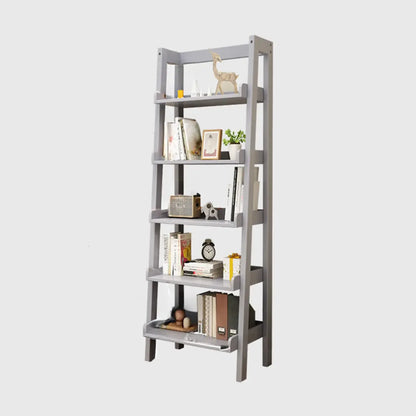 Bibliothèque échelle rectangulaire scandinave en bois à 5 niveaux