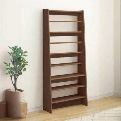 Étagère échelle en bois de noyer à 7 niveaux