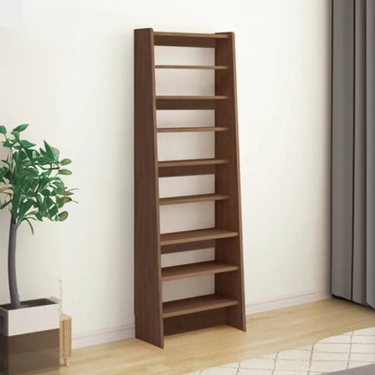 Étagère échelle en bois de noyer à 7 niveaux