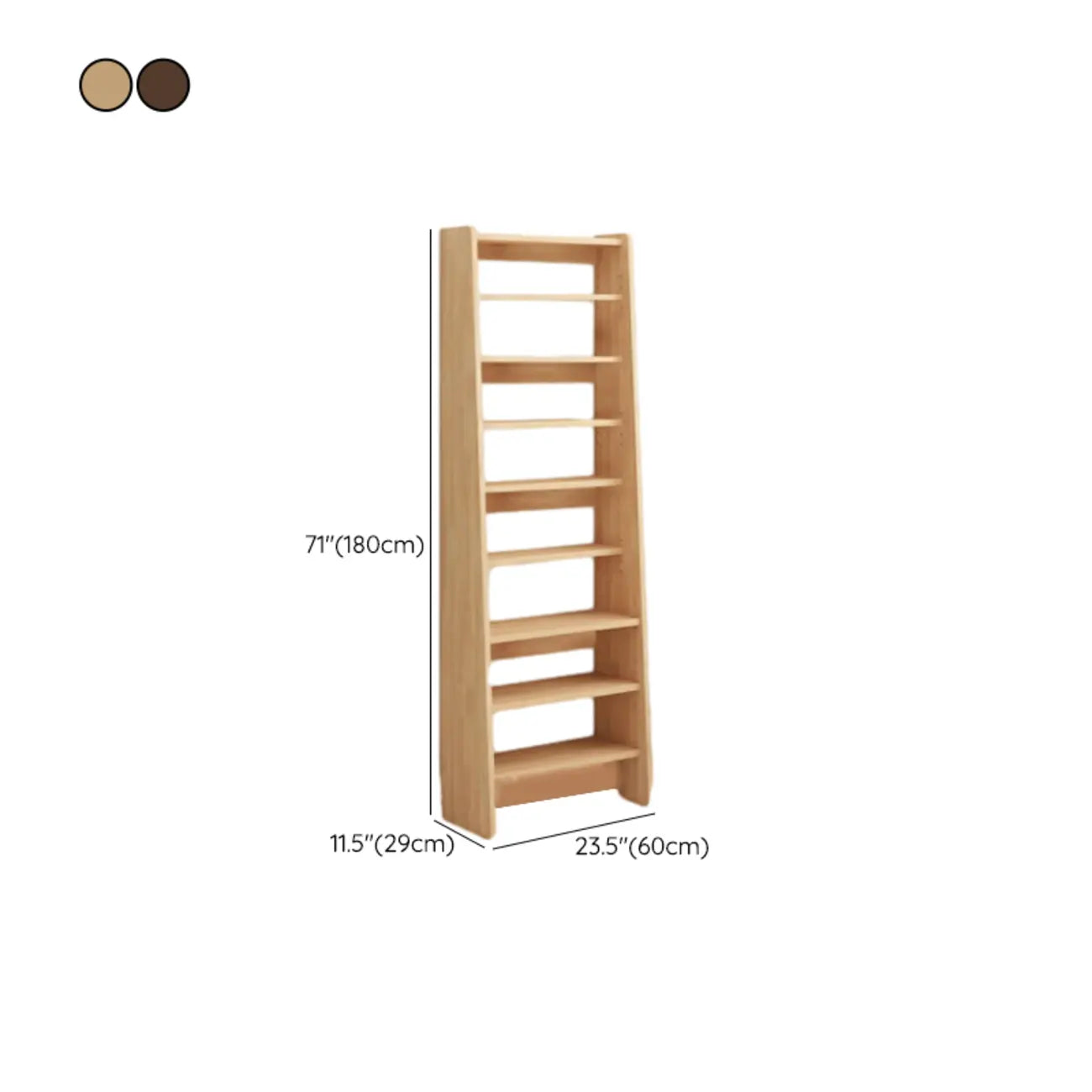 Étagère échelle en bois de noyer à 7 niveaux