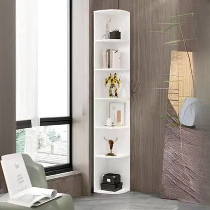 Bibliothèque moderne blanche avec armoire de rangement