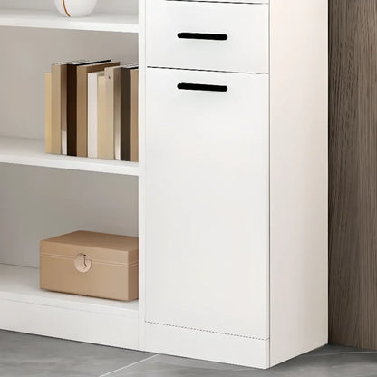 Bibliothèque moderne blanche avec armoire de rangement