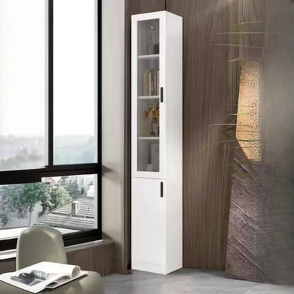 Bibliothèque moderne blanche avec armoire de rangement